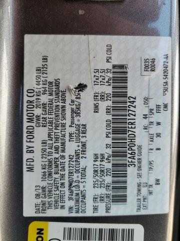 VIN 3FA6P0HD7ER127242 2014 Ford Fusion, SE no.13