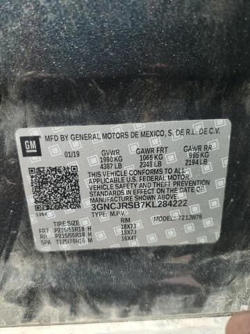 2019 CHEVROLET TRAX PREMI 3GNCJRSB7KL284222