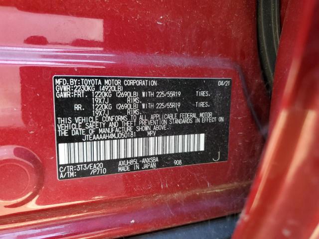 VIN JTEAAAAH4MJ050181 2021 Toyota Venza, LE no.13