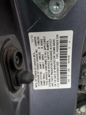 2016 HONDA CIVIC LX - 2HGFC2F57GH513303
