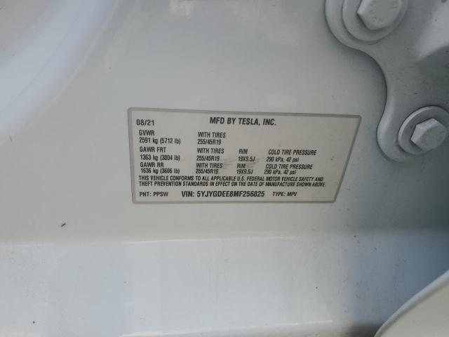2021 TESLA MODEL Y - 5YJYGDEE8MF256825