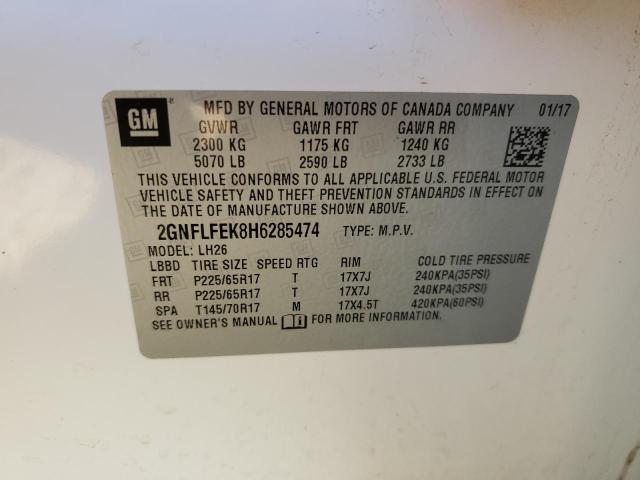 2017 CHEVROLET EQUINOX LT - 2GNFLFEK8H6285474