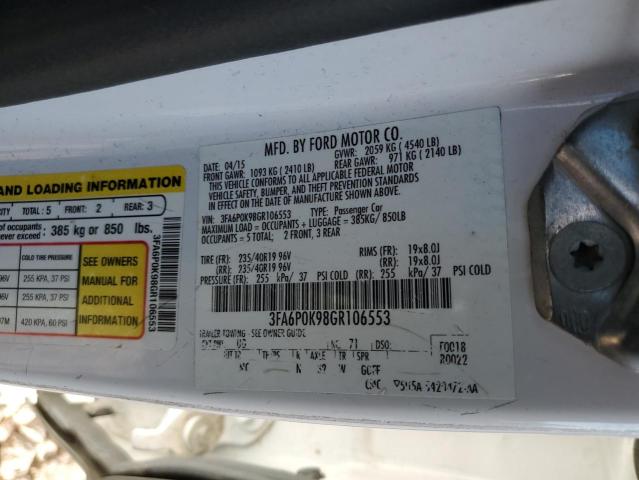 2016 FORD FUSION TIT 3FA6P0K98GR106553