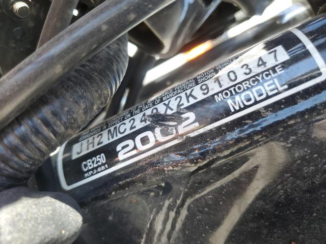 2002 HONDA CB250 JH2MC240X2K910347