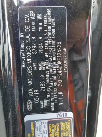 2019 KIA FORTE FE - 3KPF24AD3KE125226