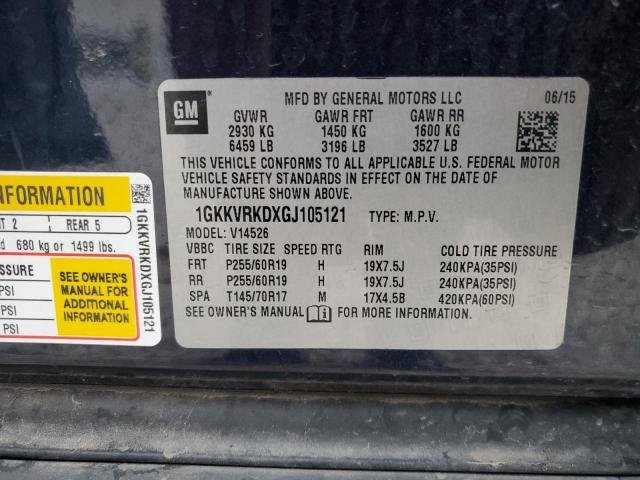 VIN 1GKKVRKDXGJ105121 2016 GMC Acadia, Slt-1 no.13