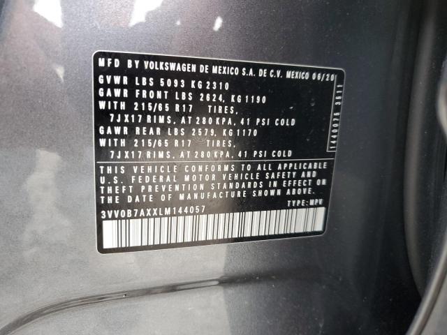 2020 VOLKSWAGEN TIGUAN S - 3VV0B7AXXLM144057