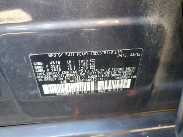 2016 SUBARU LEGACY 2.5 - 4S3BNAD66G3011611