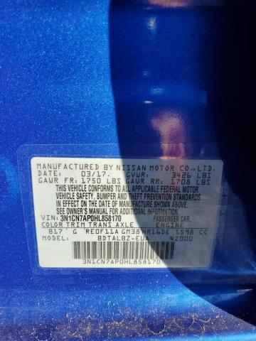 2017 NISSAN VERSA S - 3N1CN7AP0HL858170