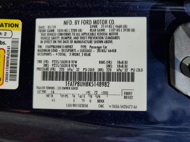 2019 FORD MUSTANG - 1FATP8UH8K5148982