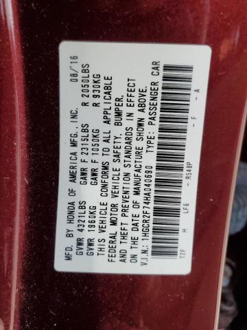 2017 HONDA ACCORD EX - 1HGCR2F74HA040690