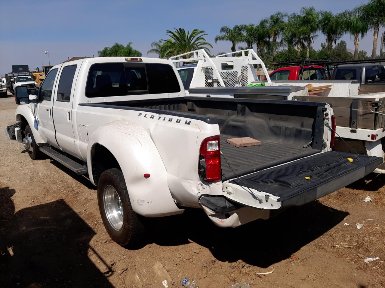 FORD F450 SUPER 2014 white crew pic diesel 1FT8W4DT7EEA59327 photo #3