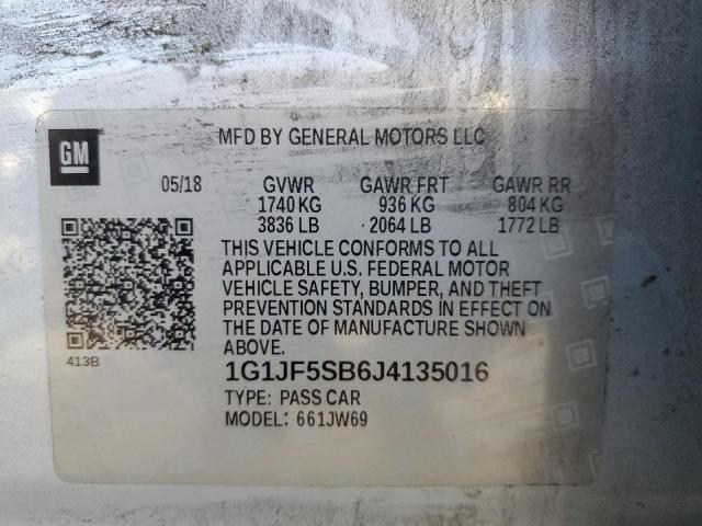 2018 CHEVROLET SONIC PREM - 1G1JF5SB6J4135016