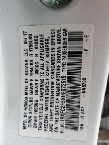 2017 HONDA CIVIC LX - 19XFC2F5XHE072519