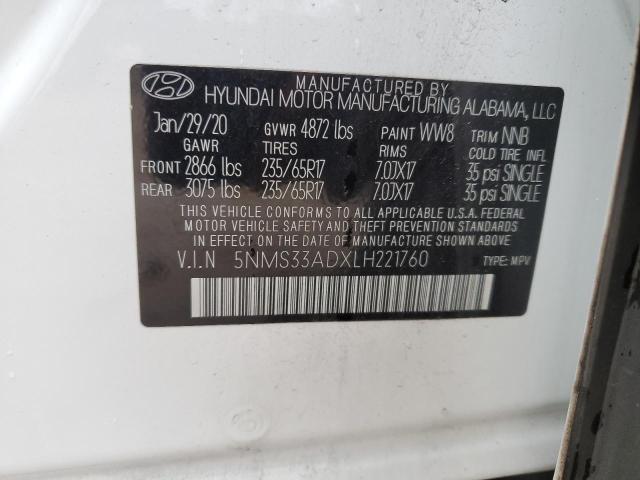 2020 HYUNDAI SANTA FE S - 5NMS33ADXLH221760