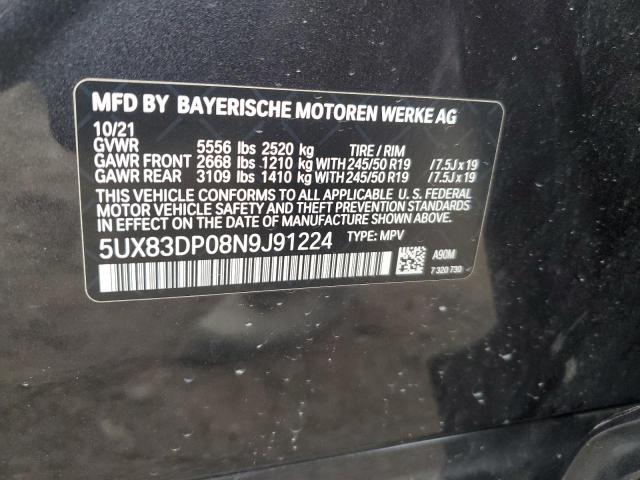 VIN 5UX83DP08N9J91224 2022 BMW X3, M40I no.12