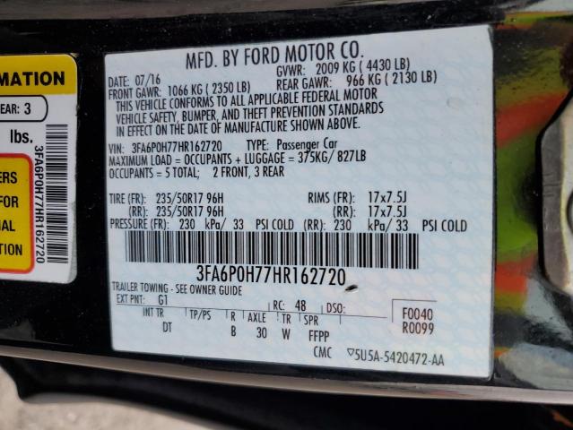 VIN 3FA6P0H77HR162720 2017 Ford Fusion, SE no.12