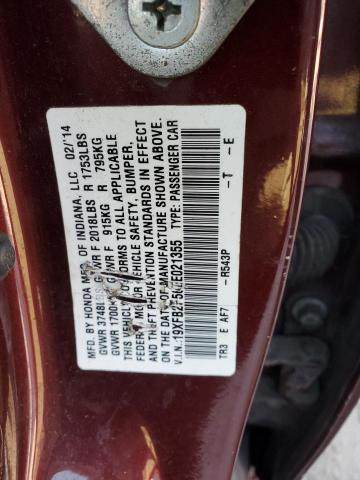 VIN 19XFB2F56EE021355 2014 Honda Civic, LX no.13