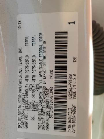 2019 TOYOTA TUNDRA CRE - 5TFDY5F18KX813961