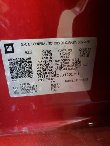 2019 GMC SIERRA LIM - 2GTV2MEC5K1201751