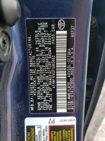 VIN 4T1BF1FK0FU963662 2015 Toyota Camry, LE no.12