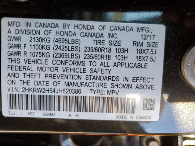 2018 HONDA CR-V EX - 2HKRW2H54JH620386