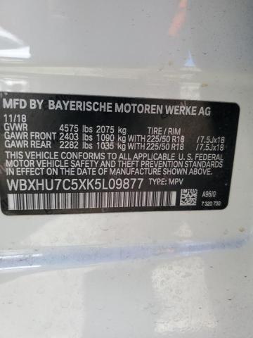 VIN WBXHU7C5XK5L09877 2019 BMW X1, Sdrive28I no.12