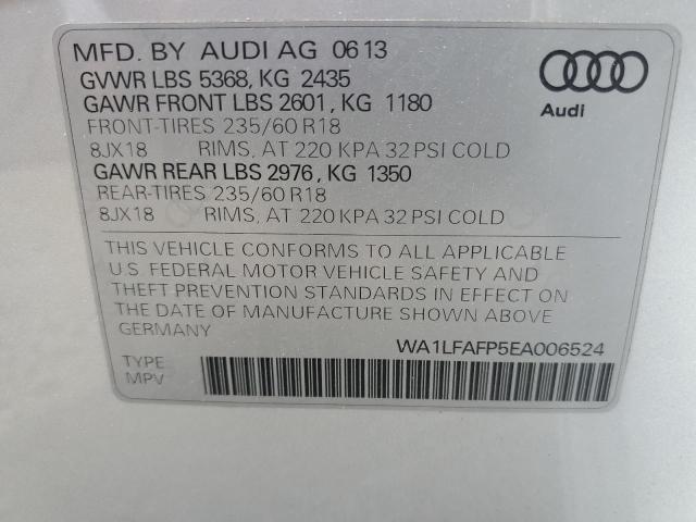 VIN WA1LFAFP5EA006524 2014 Audi Q5, Premium Plus no.14