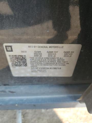 2019 CHEVROLET BOLT EV LT - 1G1FY6S03K4138218