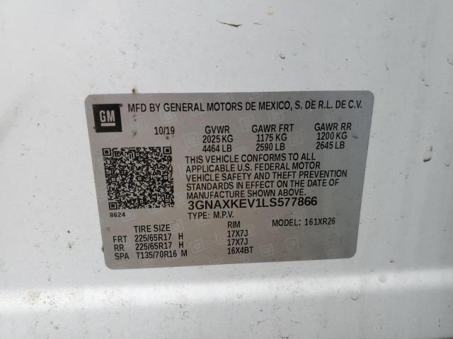 2020 CHEVROLET EQUINOX LT - 3GNAXKEV1LS577866