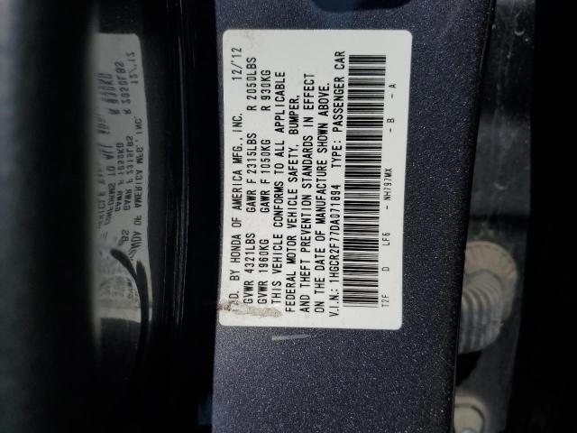 VIN 1HGCR2F77DA071894 2013 Honda Accord, EX no.13