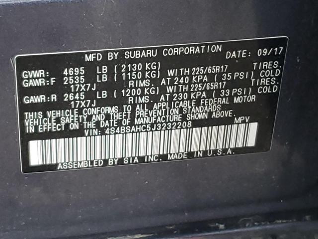 2018 SUBARU OUTBACK 2. - 4S4BSAHC5J3232208