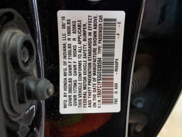 2016 HONDA CIVIC TOUR - 19XFC1F93GE038594