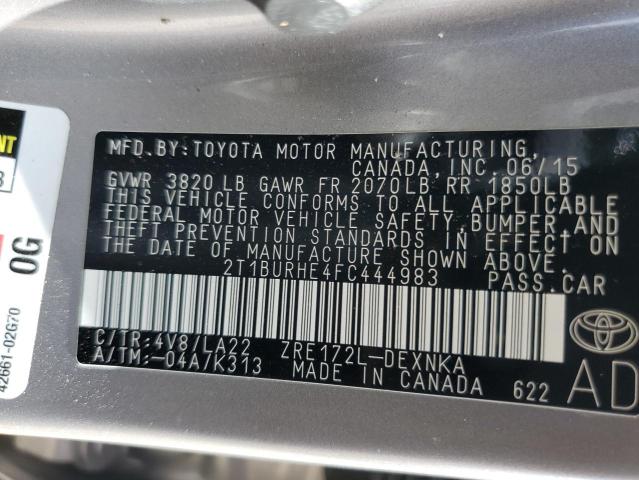 2015 TOYOTA COROLLA L - 2T1BURHE4FC444983