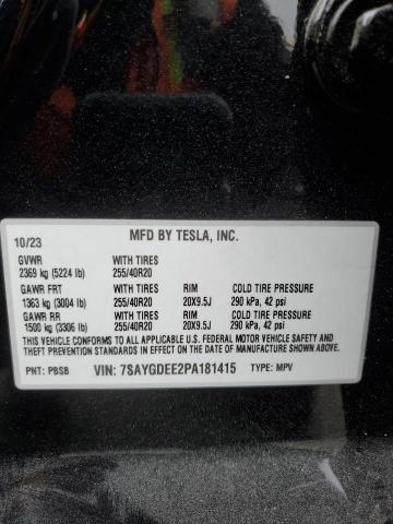 VIN 7SAYGDEE2PA181415 2023 Tesla MODEL Y no.13