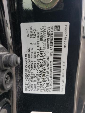 2019 HONDA CIVIC SPOR - 2HGFC4B89KH308621