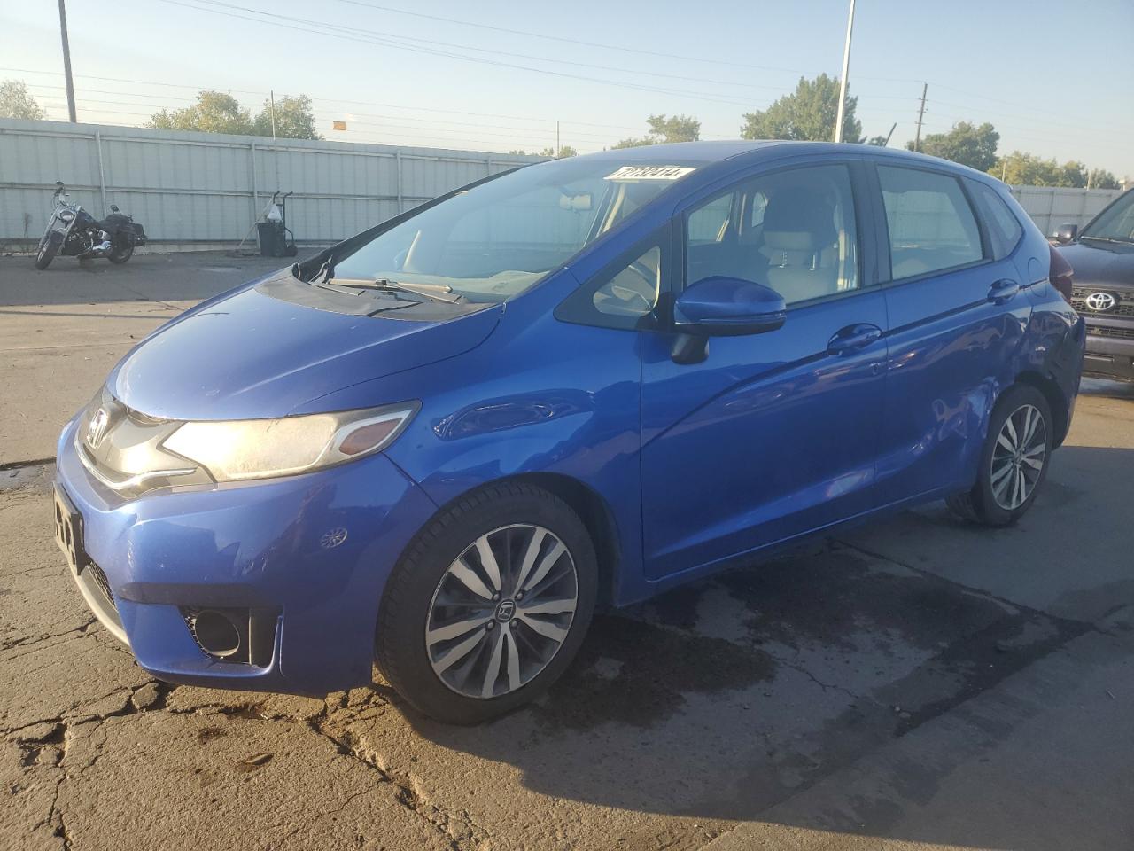 HONDA FIT EX 2016 blue  gas JHMGK5H71GX006171 photo #1