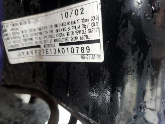 2003 YAMAHA XV1600 AT JYAVP07E13A010789