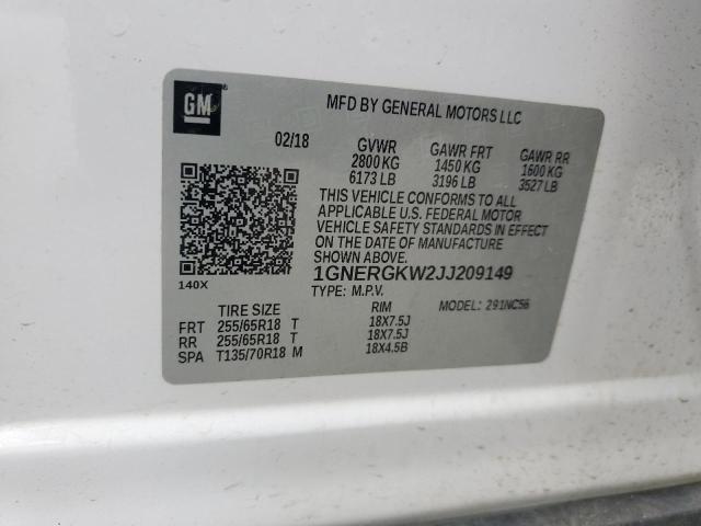 2018 CHEVROLET TRAVERSE L - 1GNERGKW2JJ209149
