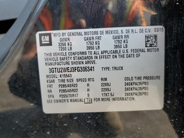 VIN 3GTU2WEJ3FG306341 2015 GMC Sierra, K1500 Denali no.12