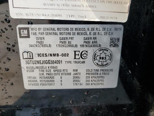 2016 GMC SIERRA K15 - 3GTU2NEJ6GG384091
