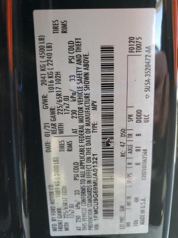 2021 FORD ESCAPE SE - 1FMCU9G69MUA01321