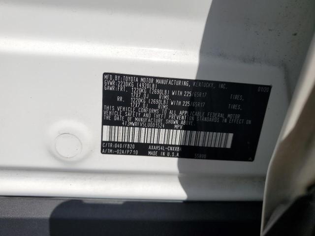 2020 TOYOTA RAV4 LE - 4T3MWRFV5LU001524