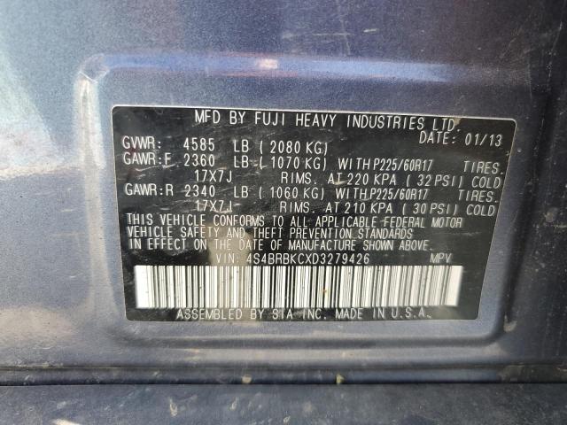 VIN 4S4BRBKCXD3279426 2013 Subaru Outback, 2.5I Lim... no.12