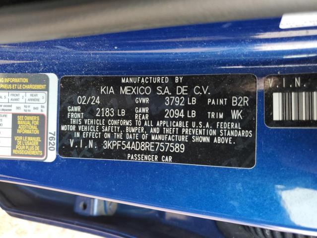 2024 KIA FORTE GT L - 3KPF54AD8RE757589