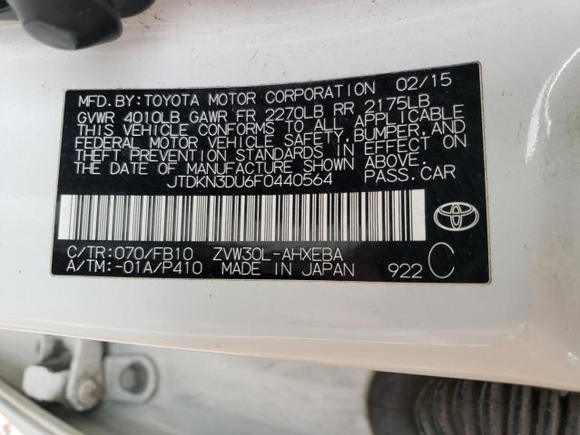 VIN JTDKN3DU6F0440564 2015 Toyota Prius no.12