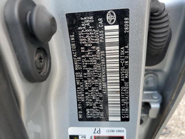 VIN 4T1BF1FK4HU288739 2017 Toyota Camry, LE no.12