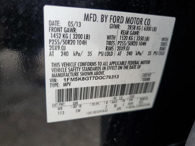 VIN 1FM5K8GT7DGC76313 2013 Ford Explorer, Sport no.13