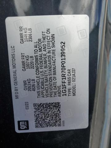 2023 CHEVROLET CAMARO LT1 - 1G1FF1R70P0139952
