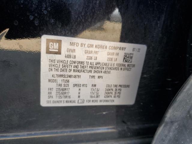 2022 CHEVROLET TRAILBLAZE - KL79MRSL5NB148791